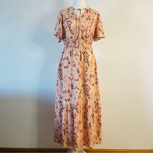 NEW Bohemian Summer Maxi Dress Pale Coral Knox Rose Women’s XS